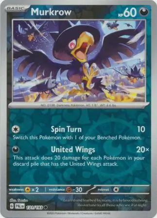 Paldea Evolved Murkrow #131/193 reverse holo